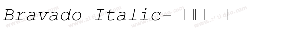 Bravado Italic字体转换